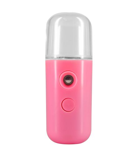 Pulverizator Mini Spray Neo Nano Premium, hidratare corp si ten, Curatare faciala profunda, Portabil, Incarcare USB, 30 ml, mini, Roz