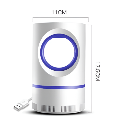 Aparat electric cu Lampa UV Anti-tantari Neo™, pentru interior, ventilator cu aspiratie prin fotocataliza, Alimentare USB, alb