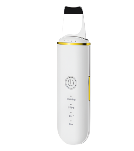 Aparat de curatare faciala cu ultrasunete NEO™, lifting ten, skin scrubber, indepartare puncte negre, hidratare, peeling, Alb