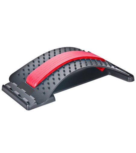 Dispozitiv de Masaj Lombar Neo™ cu Functie de Presopunctura si Stretching maxim 150 kg, Rosu