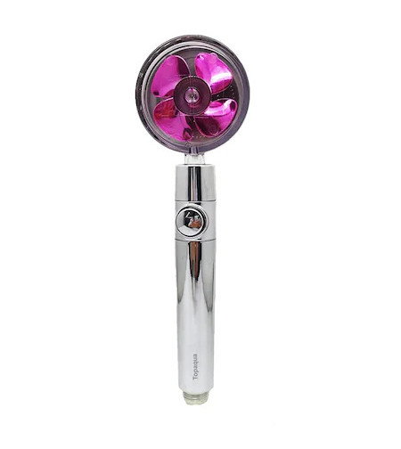 Para cap de dus SERALUNA®, elice speciale pentru cresterea presiunii apei, argintiu, on/off buton, filtru anti-calcar