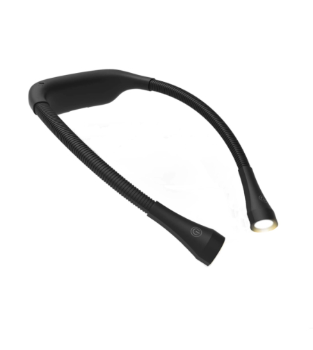 Lampa de gat pentru citit, Incarcare USB, 4W, 2000mAh, 30x16.5x2.9 cm, Negru