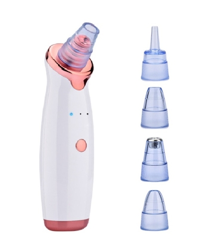 Aparat indepartat puncte negre, Neo™ Premium, cu vacuum, 5 capete, Puteri ajustabile, Ingrijire faciala, Curatare faciala, Acnee, Incarcare USB, Alb