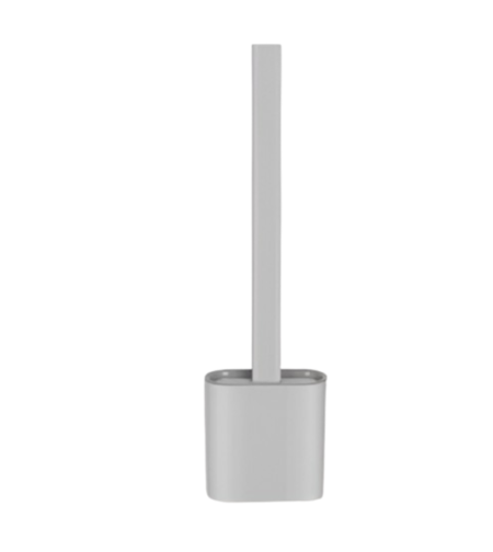 Perie de Silicon pentru Toaleta. cu Suport din Plastic, Aspect Modern, Gri, Neo™