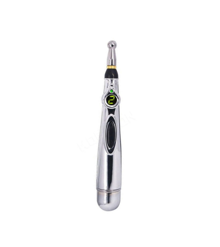 Mini aparat pentru masaj Relax Pen, imita acupunctura, cu impulsuri magnetice,9 trepte de intensitate, argintiu,18 cm Doty