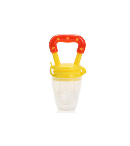 Suzeta cu compartiment pentru fructe si legume, Neo™ BbyBoom®, Silicon, fara BPA, Galben/Rosu