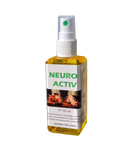Ulei de masaj cu efecte terapeutice Extract Tea Tree, Bergamote, Lavanda, Menta, Busuioc, fluid, NeuroActiv, 100 ml