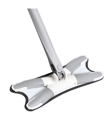 Mop cu Burete Neo™ din Fibre cu Stoarcere, Tip X, Plat, Gri