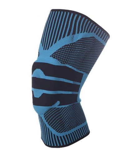 Genunchiera Albastra Y, Neo™, pentru Activitati Sportive, recuperare medicala, din Material Respirabil, cu Arcuri Metalice si Pernita Silicon, marimea L