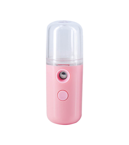 Spray Hidratare Faciala,Nano Ⅱ®,Igienizare, Curatare Ten, Abur Rece, Incarcare USB,30 ml, Roz