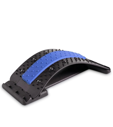 Dispozitiv de Masaj Lombar Neo™ cu Functie de Presopunctura si Stretching maxim 150 kg, Indigo