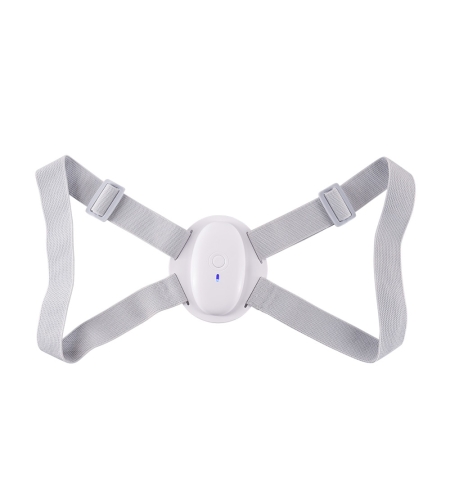 Corector de postura smart Neo™® W-102Z, atentionare prin vibratii, pentru coloana, umeri si clavicula, suport cu marime reglabila, unisex, textil, gri
