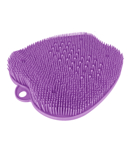 Covoras pentru baie sau dus, 2 in 1 din silicon pentru masaj, antiaderent, functie Masaj Picioare, Curatare spate, Neo™ Bath®, 30 x 30, Mov