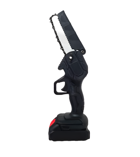 Mini Fierastrau cu Lant, 6 Inch, 1100 W, 2 baterii, 2 lanturi, Cutie de Instrumente Portabila, Negru, 48 V, Neo™