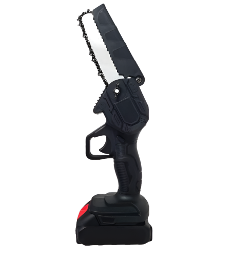 Mini Fierastrau cu Lant, 6 Inch, 1100 W, 2 baterii, 1 lant, Cutie de Instrumente Portabila, Negru, 24 V, Neo™