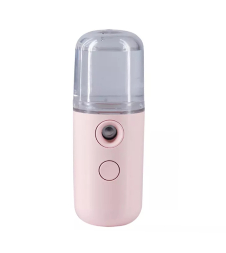 Spray Hidratare Faciala,Nano Ⅱ®,Igienizare, Curatare Ten, Abur Rece, Incarcare USB,30 ml, Roz pal