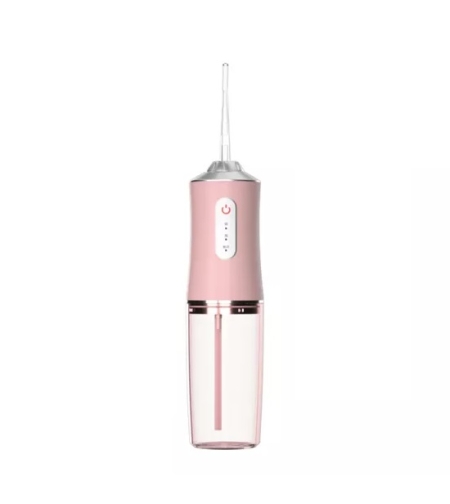 Irigator bucal si oral profesional PPS Pulse® Neo™, 140 PSI, Functie masaj, rotatie 360°, portabil, 4 moduri, acumulator 1400mAh, 4 duze incluse, 220 ml, roz