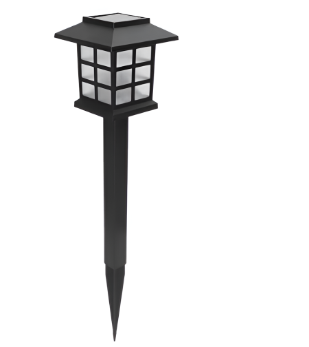 Lampa Solara de Exterior, pentru Gradina, cu Tarus, tip Felinar, Decorativa, Senzor de Lumina, Waterproof, Lumina Calda, Negru, Neo™