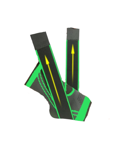 Set 2 aparatori pentru Glezna Neo™, negru/verde, 2 curele de fixare, amelioreaza durerea, marime universala