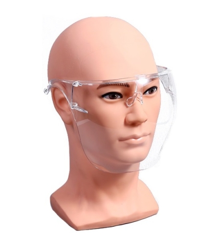 Viziera de Protectie Transparenta, Refolosibila, Fixare Confortabila pe Urechi cu Brate Tip Ochelari