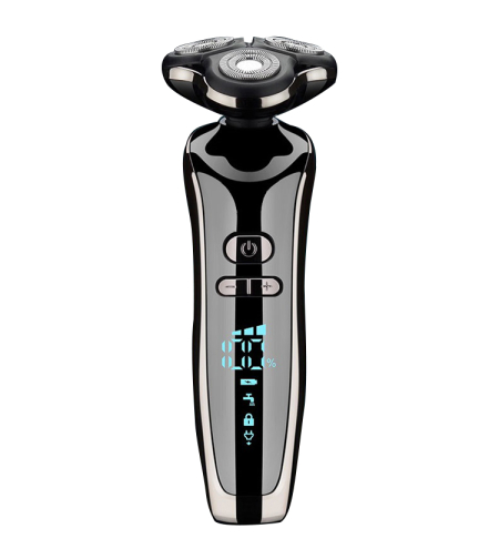 Aparat de ras electric 7 Capete, cu maner lung, Neo™ Blade 3D Samurai®, functie de trimmer, multifunctional, fara fir, incarcare USB, rezistent la apa, 3 lame independente, usor de curatat, sistem 7 in 1, Black-Silver