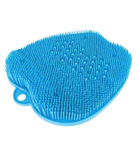 Covoras pentru baie sau dus, 2 in 1 din silicon pentru masaj, antiaderent, functie Masaj Picioare, Curatare spate, Neo™ Bath®, 30 x 30, Blue