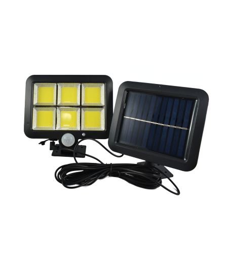 Lampa Solara cu Senzor de Miscare si Panou Detasabil, Negru, Compacta, Rezistenta la Apa, Neo™