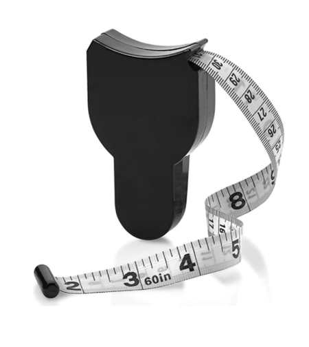 Ruleta de croitorie Neo™, F150, Auto-strangere, Lungime de pana la 150 cm/60 inch, Stift de blocare, Negru