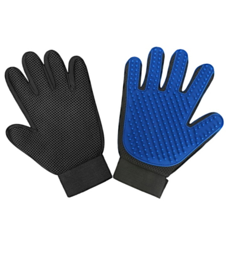 Mansa pentru pieptanat, Bubusiowo, Pentru caine/pisica, Dreapta, 25cm, Albastru/Negru