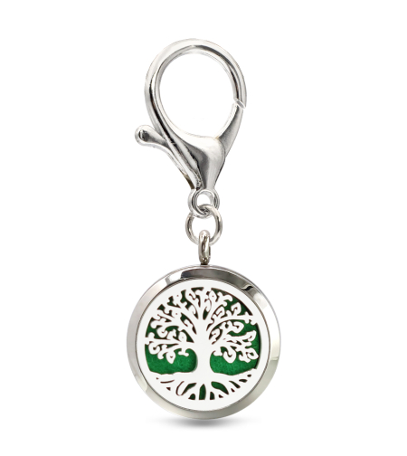 Breloc pentru Chei cu aromoterapie Neo™ KSA254 Tree of Life, cu uleiuri esentiale, eco friendly, otel inoxidabil