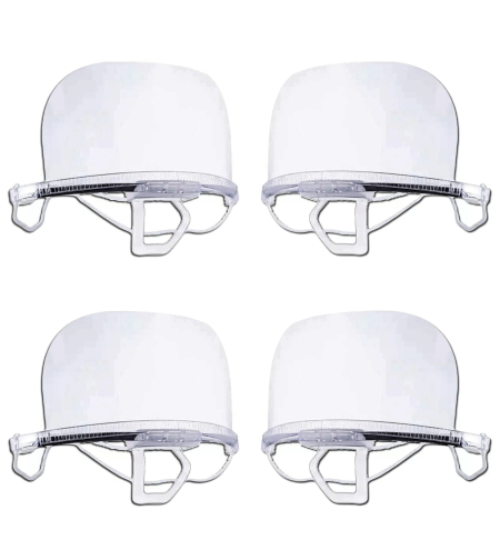Set 4 Masti transparente reutilizabile pentru gura si nas, cu suport pentru barbie si elastic, bandou alb, Neo Horeca