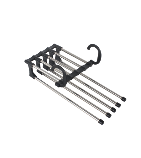 Umeras Neo™ pentru Pantaloni/Prosoape, Tip Cascada, 5 brate Extensibile, Negru