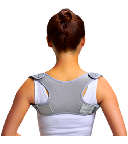 Corector postura Neo™ Premium, unisex, tip ham, dimensiune reglabila, Gri