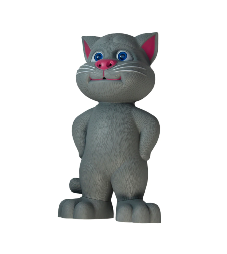 Jucarie Talking Tom: Motanul Inteligent Vorbitor, 40 cm, Culoare Gri, Neo™