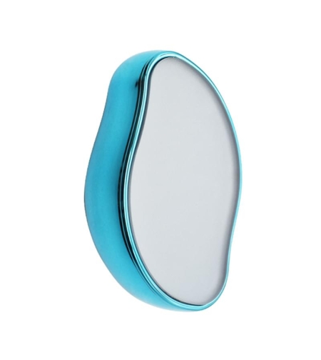 Piatra Nano Glass Onuvio®, pentru Epilat prin Frecare, Crystal Hair Eraser, microcristale, functie dulbla epilare si exfoliere, Albastru Deschis