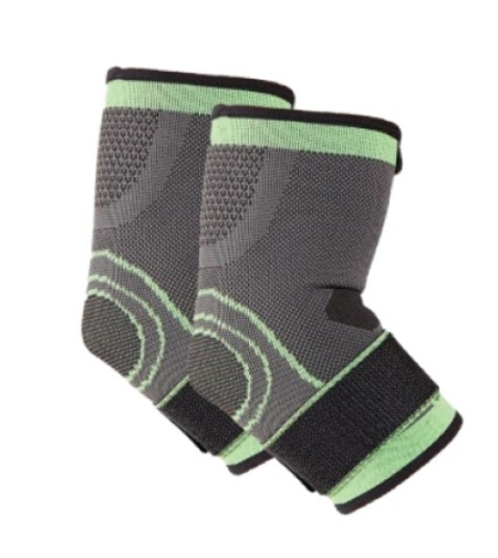 Set 2 Suporturi medicale cu dublu rol pentru cot Epicondilita - Material Textil si Elastan, Negru/Verde-XL, Neo™