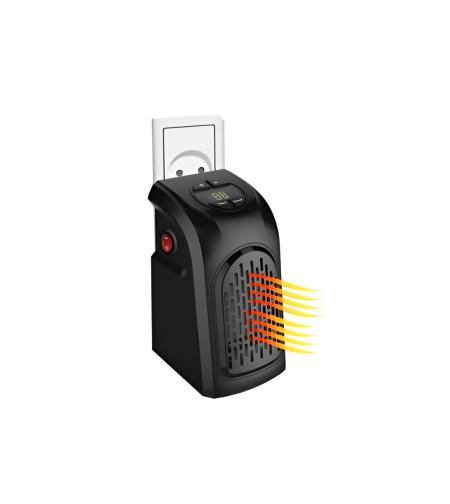 Radiator Termoceramic NEO™ de Priza - Putere de 400W, Termostat si Display LED, 2 Viteze, Culoare Neagra