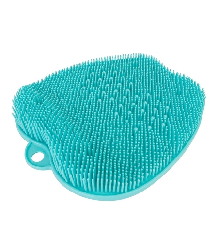 Covoras pentru baie sau dus, 2 in 1 din silicon pentru masaj, antiaderent, functie Masaj Picioare, Curatare spate, Neo™ Bath®, 30 x 30, Verde