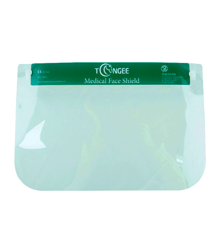 Viziera Profesionala de protectie faciala reutilizabila, foarte usoara, comoda, din plastic cu suport burete pe frunte, 33x22 cm, Neo Green Guard