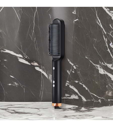 Perie electrica Neo™ profesionala pentru indreptat parul, pieptene pentru indreptat barba, coafat, negru