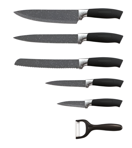 Set de cutite din 6 piese NEO™ BH-5258, Lama din Granit, Maner Soft Touch