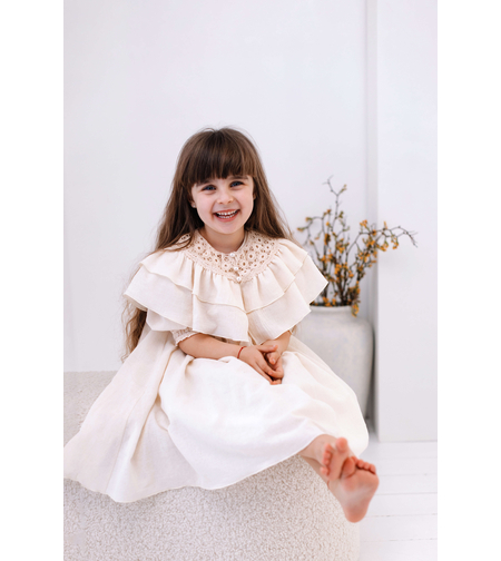 Rochiță din pânză topită fină pentru fetițe, model TAISIA