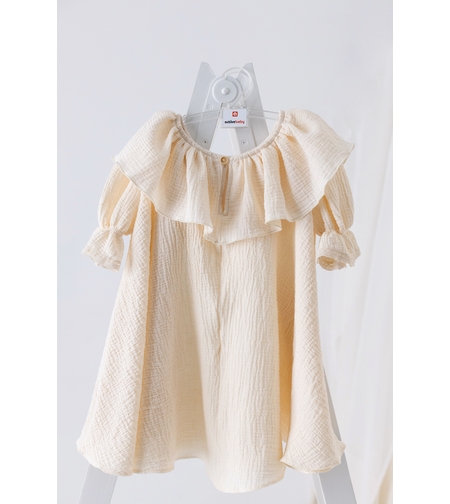 Rochiță din muselină organică pentru fetițe, model AMELIA