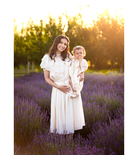 Rochie din panza topita fina pentru mamici, model TAISIA