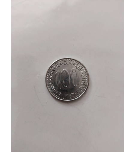 100 dinari, 1987