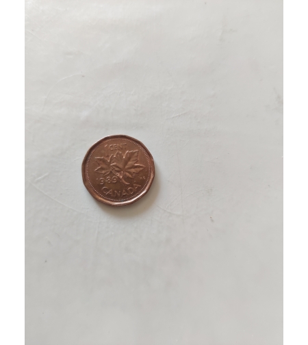 One cent, Canada, 1989