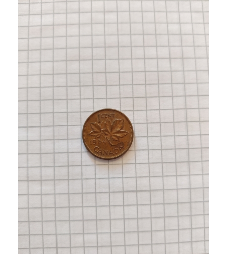 One cent, Canada, 1964