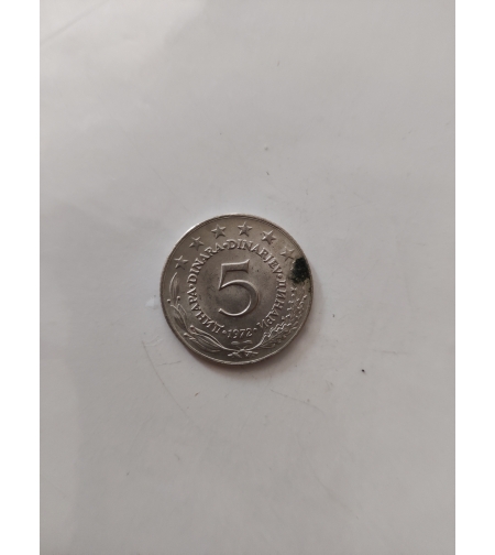 5 dinari, 1972