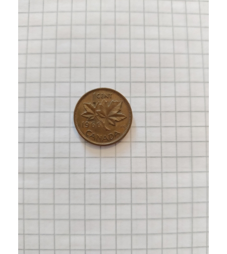 One cent, Canada, 1966