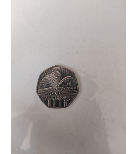 50 pence, 1850-2000